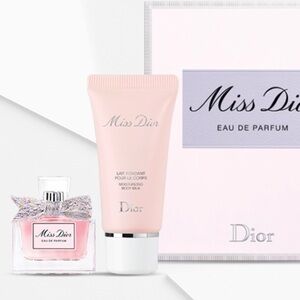 Miss Dior Body Lotion Set Travel Miniature New Authentic
